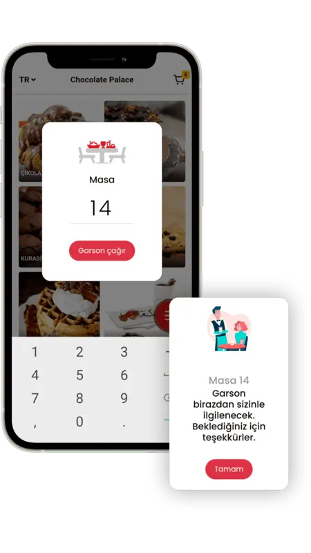 Menulux Dijital QR Menü, Restaurant Qr Menu Programı, Restoran Kare kod Menü, Garson çağrı ekranı