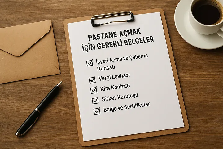 Pastane açmak için gerekli belgeler listesi ve adım adım rehber sürecinin planı