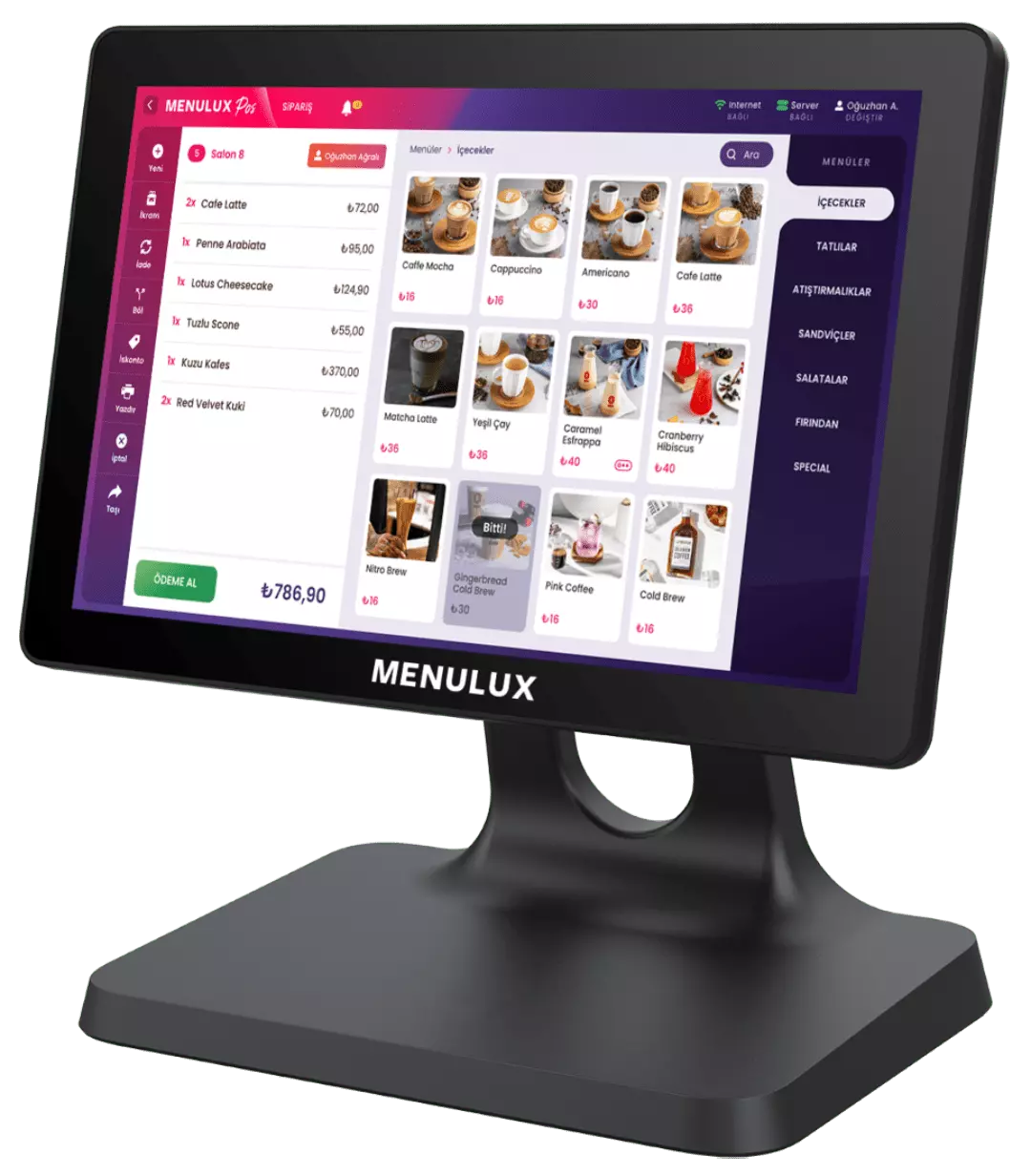 Menulux POS Sistemi - Sipariş ekranı