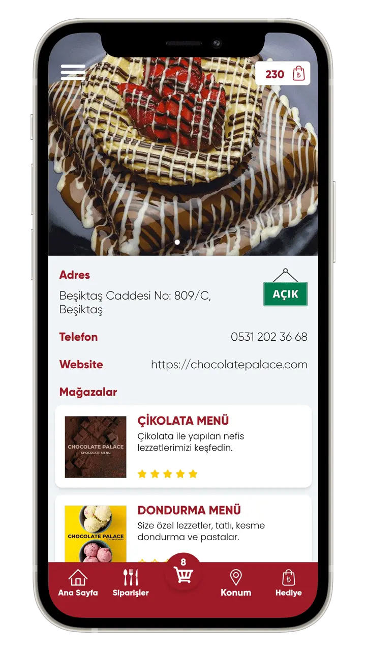 Menulux Restaurant App, Online Sipariş Sistemi, Restoran Mobil Sipariş Uygulaması, Restoran App Giriş Ekranı