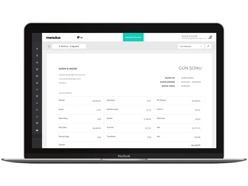 Menulux Portal Restaurant Management System - Restaurant automation - Product Management